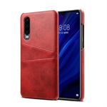 Suteni Calf Texture Protective Case for Huawei P30, with Card Slots (Red)