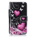 Little Peach Heart Pattern Horizontal Flip Leather Case for Huawei Y7 (2019), with Holder & Card Slots & Wallet