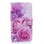 Rose Pattern Horizontal Flip Leather Case for Huawei Y7 (2019), with Holder & Card Slots & Wallet