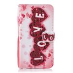 Love Pattern Horizontal Flip Leather Case for Huawei Honor 8C, with Holder & Card Slots & Wallet