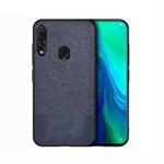 Shockproof Splicing PU + Cloth Protective Case for Huawei Y9 (2019) (Blue)