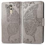 Butterfly Love Flowers Embossing Horizontal Flip Leather Case for Huawei Mate 20 Lite, with Holder & Card Slots & Wallet (Grey)