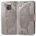 Butterfly Love Flowers Embossing Horizontal Flip Leather Case for Huawei Mate 20 Pro, with Holder & Card Slots & Wallet (Grey)