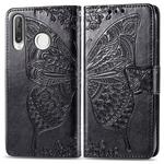 Butterfly Love Flowers Embossing Horizontal Flip Leather Case for Huawei P30 Lite / Nova 4e, with Holder & Card Slots & Wallet & Lanyard (Black)