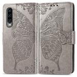 Butterfly Love Flowers Embossing Horizontal Flip Leather Case for Huawei P30, with Holder & Card Slots & Wallet & Lanyard (Grey)