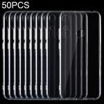 50 PCS 0.75mm Ultrathin Transparent TPU Soft Protective Case for Huawei Honor 8A