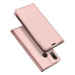 DUX DUCIS Skin Pro Series Horizontal Flip PU + TPU Leather Case for Huawei Y7 (2019), with Holder & Card Slots (Rose Gold)