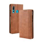 Magnetic Buckle Retro Texture Horizontal Flip Leather Case for Huawei nova 4, with Holder & Card Slots & Wallet (Brown)