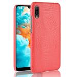 Shockproof Crocodile Texture PC + PU Case for Huawei Y6 Pro (2019) (Red)