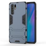 Shockproof PC + TPU Case for Huawei P30 Pro, with Holder(Navy Blue)