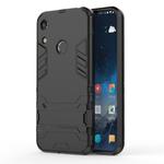 Shockproof PC + TPU Case for Huawei Honor 8A, with Holder(Black)