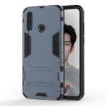 Shockproof PC + TPU Case for Huawei Nova 4, with Holder (Navy Blue)