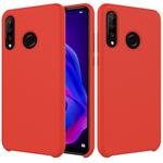 Solid Color Liquid Silicone Dropproof Protective Case for Huawei P30 Lite/Nova 4e(Red)