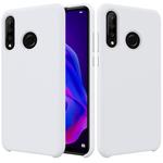 Solid Color Liquid Silicone Dropproof Protective Case for Huawei P30 Lite/Nova 4e(White)