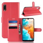 Litchi Texture Horizontal Flip Leather Case for Huawei Y6 Pro 2019, with Wallet & Holder & Card Slots(Red)