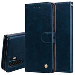 Business Style Oil Wax Texture Horizontal Flip Leather Case for Huawei P30 Pro, with Holder & Card Slots & Wallet (Blue)