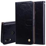 Business Style Oil Wax Texture Horizontal Flip Leather Case for Huawei P Smart 2019, with Holder & Card Slots & Wallet (Black)