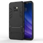 Shockproof PC + TPU Case for Huawei Mate 20 Pro, with Holder(Black)