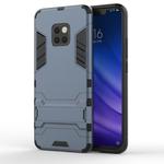Shockproof PC + TPU Case for Huawei Mate 20 Pro, with Holder(Navy Blue)