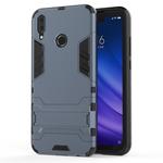 Shockproof PC + TPU Case for Huawei Y9 (2019) / Enjoy 9 Plus, with Holder(Navy Blue)