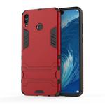 Shockproof PC + TPU Case for Huawei Honor 8X Max, with Holder (Red)