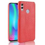 Shockproof Crocodile Texture PC + PU Case for Huawei P Smart (2019) (Red)
