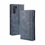 Magnetic Buckle Retro Texture Horizontal Flip Leather Case for Huawei P30 Pro, with Holder & Card Slots & Wallet (Blue)