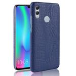 Shockproof Crocodile Texture PC + PU Case for Huawei Y7 (2019) (Blue)