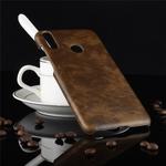 Shockproof Litchi Texture PC + PU Case for Huawei Y7 (2019) (Brown)
