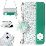 For Huawei  P10 Lite Orchid Flower Pattern Horizontal Flip Leather Case with Holder & Card Slots & Pearl Flower Ornament & Chain
