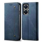 Denim Texture Flip Leather Phone Case For Huawei Maimang 20 / Enjoy 60 Pro / nova 11i(Blue)