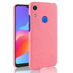 Shockproof Crocodile Texture PC + PU Case for Huawei Honor 8A (Pink)