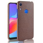 Shockproof Crocodile Texture PC + PU Case for Huawei Honor 8A (Brown)