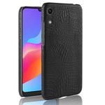 Shockproof Crocodile Texture PC + PU Case for Huawei Honor Play 8A (Black)