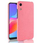Shockproof Crocodile Texture PC + PU Case for Huawei Honor Play 8A (Pink)