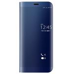 For Huawei  P10 Plus Electroplating PC + PU Horizontal Flip Protective Case with Holder & Sleep / Wake-up Function (Blue)