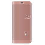 For Huawei  P10 Plus Electroplating PC + PU Horizontal Flip Protective Case with Holder & Sleep / Wake-up Function (Rose Gold)