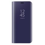 For Huawei  Mate 9 Electroplating PC + PU Horizontal Flip Protective Case with Holder & Sleep / Wake-up Function (Purple)