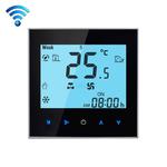LCD Display Air Conditioning 2-Pipe Programmable Room Thermostat for Fan Coil Unit, Supports Wifi(Black)