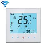 LCD Display Air Conditioning 4-Pipe Programmable Room Thermostat for Fan Coil Unit, Supports Wifi (White)