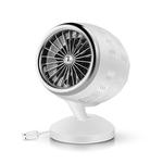 Portable Adjustable Mini USB Charging Air Convection Cycle Desktop Electric Fan Air Cooler, Support 2 Speed Control (Silver)