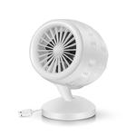 Portable Adjustable Mini USB Charging Air Convection Cycle Desktop Electric Fan Air Cooler, Support 2 Speed Control (White)