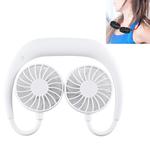 0.3W-1.2W Portable Adjustable Micro USB Charging Hanging Neck Type Aromatherapy Electric Sport Fan(White)