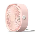 360 Degree Rotation  Wind 3 Speeds Mini USB Desktop Fan (Pink)