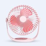 F12 Portable Rotatable USB Charging Stripe Desktop Fan with 3 Speed Control (Pink)