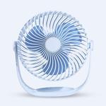 F12 Portable Rotatable USB Charging Stripe Desktop Fan with 3 Speed Control (Blue)