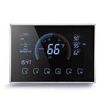 BHP-8000-SS 3H2C Smart Home Heat Pump Round Room Brushed Mirror Housing Thermostat without WiFi, AC 24V