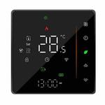 BHT-006GBLW 95-240V AC 16A Smart Home Heating Thermostat for EU Box, Control Electric Heating with Only Internal Sensor & External Sensor & WiFi Connection (Black)