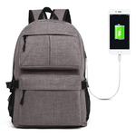 Universal Multi-Function Oxford Cloth Laptop Shoulders Bag Backpack with External USB Charging Port, Size: 46x32x12cm, For 15.6 inch and Below Macbook, Samsung, Lenovo, Sony, DELL Alienware, CHUWI, ASUS, HP(Grey)