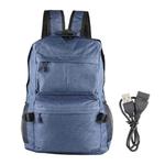 Universal Multi-Function Canvas Cloth Laptop Computer Shoulders Bag Leisurely Backpack Students Bag, Size: 36x25x10cm, For 13.3 inch and Below Macbook, Samsung, Lenovo, Sony, DELL Alienware, CHUWI, ASUS, HP(Blue)